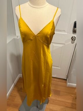 Forever 21 Yellow Spaghetti Strap Slip Dress (51)